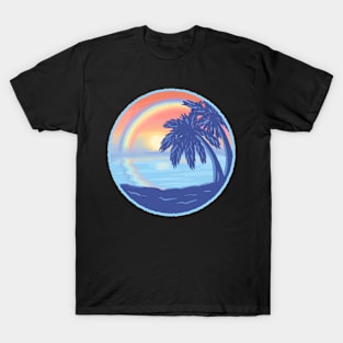 Rainbow Sunset Beach T-Shirt